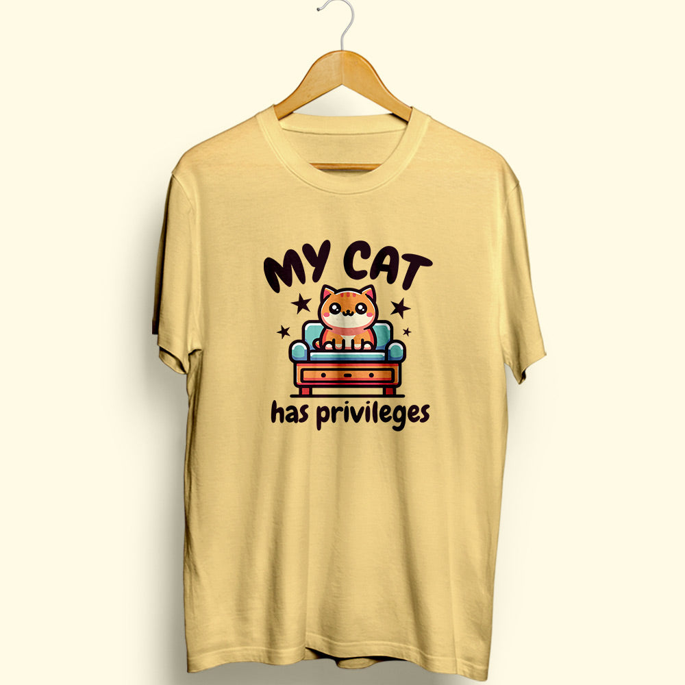 My Cat Has Privileges Half Sleeve T-Shirt