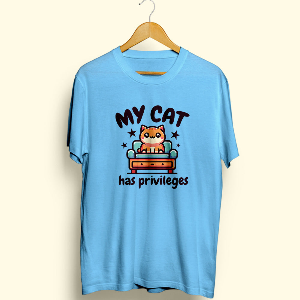 My Cat Has Privileges Half Sleeve T-Shirt