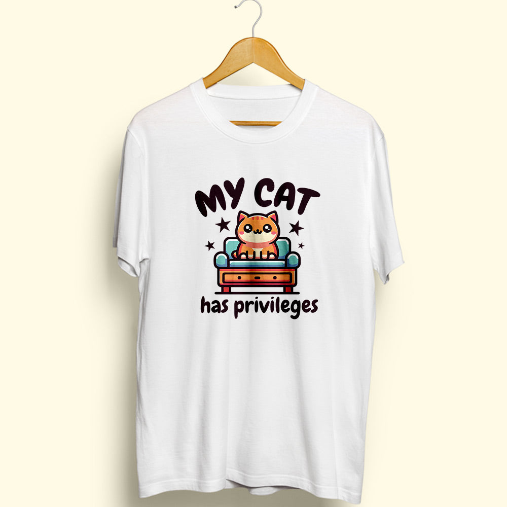 My Cat Has Privileges Half Sleeve T-Shirt
