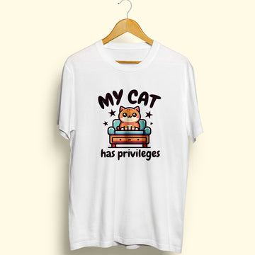 My Cat Has Privileges Half Sleeve T-Shirt