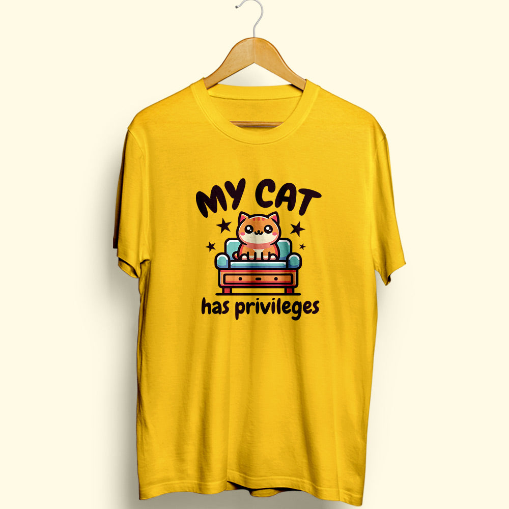 My Cat Has Privileges Half Sleeve T-Shirt