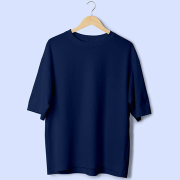 Plain Navy Blue Oversized T-Shirt