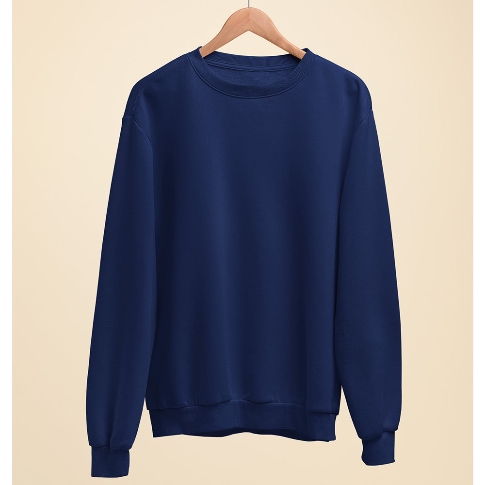 Navy Blue Plain Sweatshirt - Soul & Peace