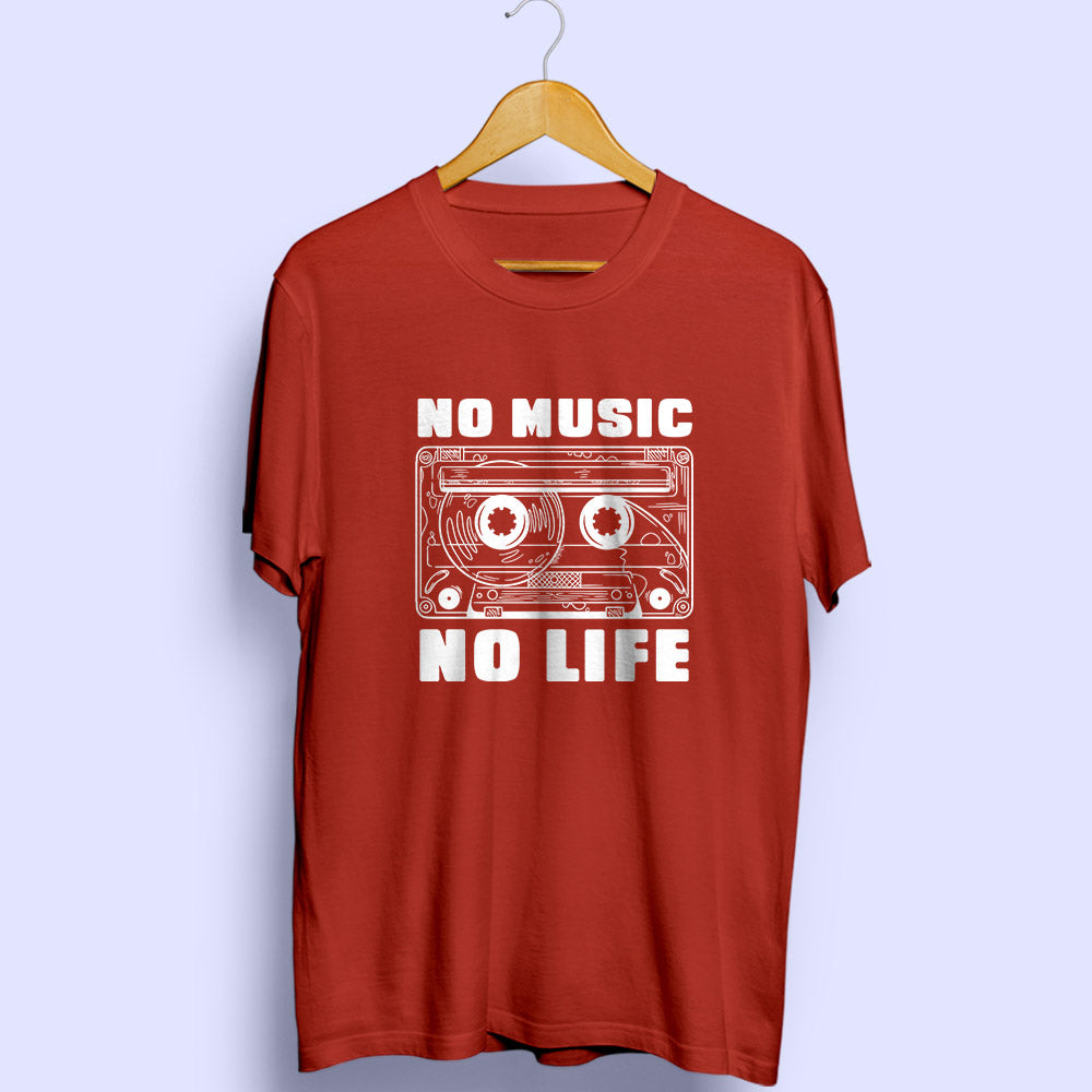 No Music No Life Half Sleeve T-Shirt