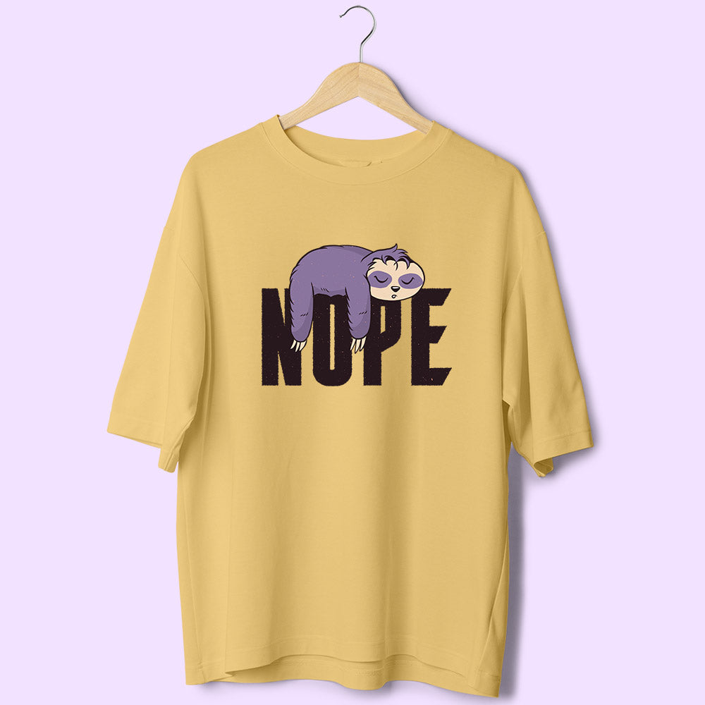 Nope (Front Print) Oversized T-Shirt