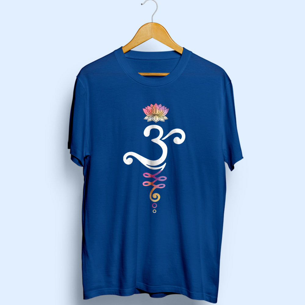 Om Lotus Half Sleeve T-Shirt - Soul & Peace