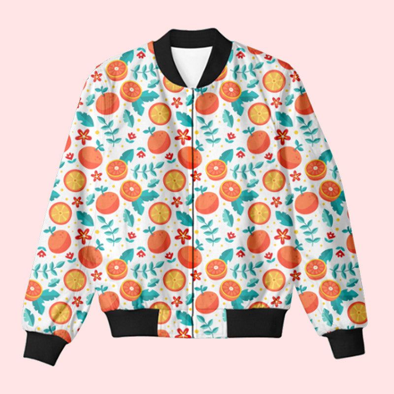 Orange Bomber Jacket