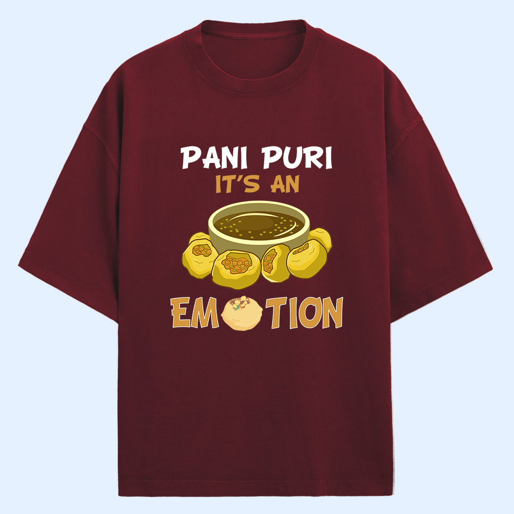 Pani Puri Emotion (Front Print) Oversized T-Shirt