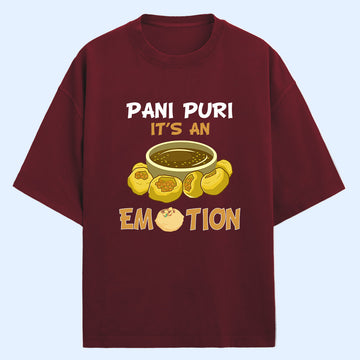 Pani Puri Emotion (Front Print) Oversized T-Shirt