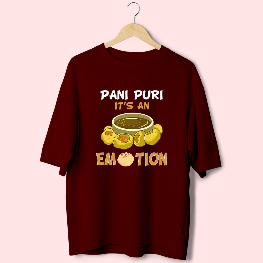 Pani Puri Emotion (Front Print) Oversized T-Shirt