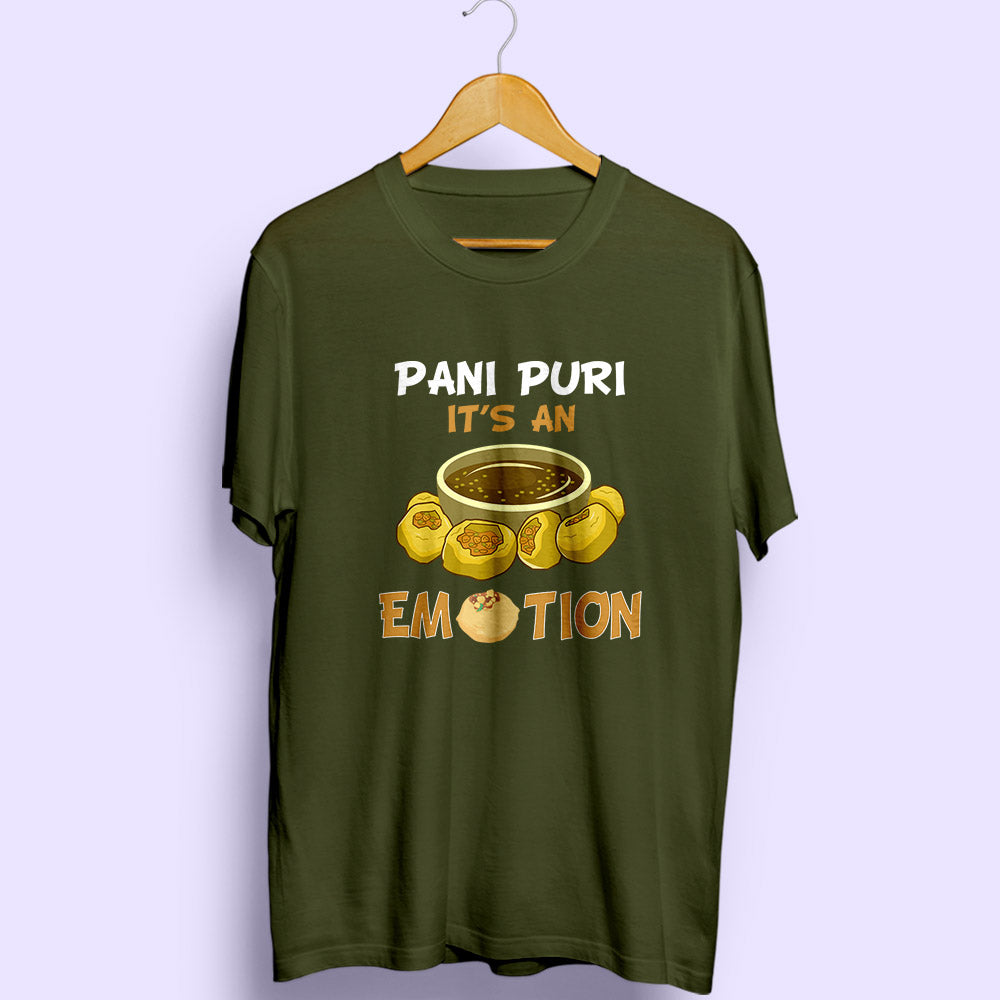 Pani Puri Emotion Half Sleeve T-Shirt - Soul & Peace