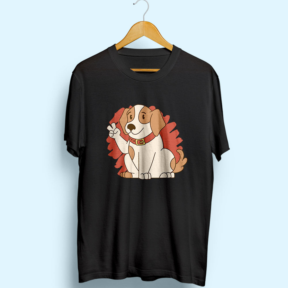 Peace Dog Half Sleeve T-Shirt