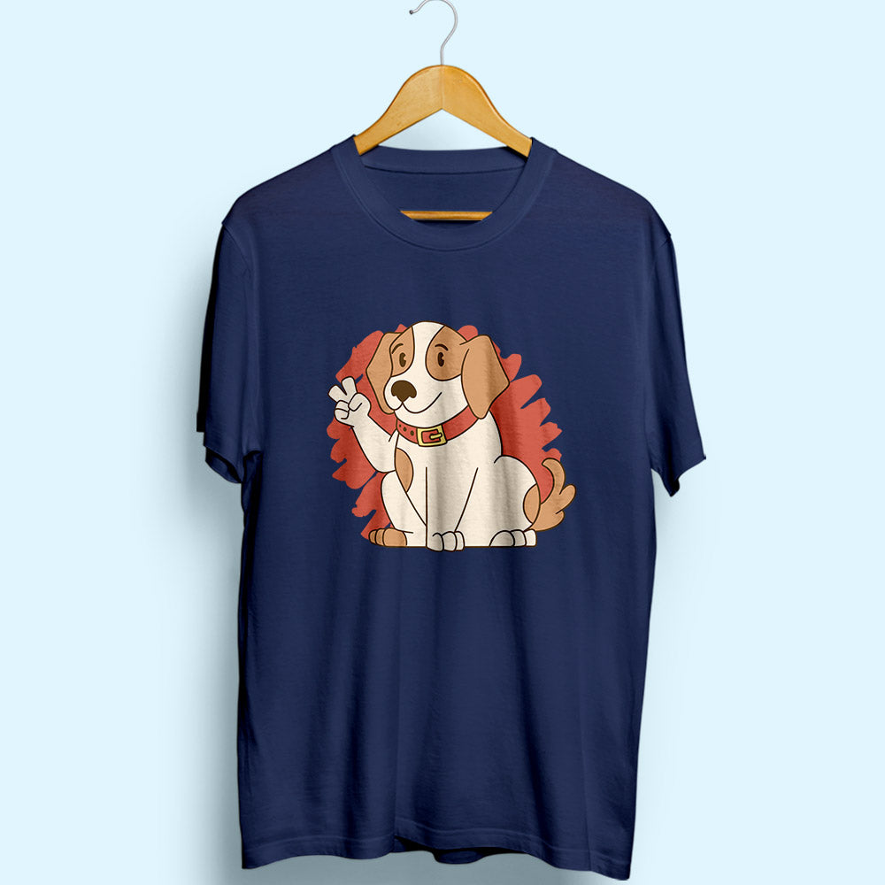 Peace Dog Half Sleeve T-Shirt