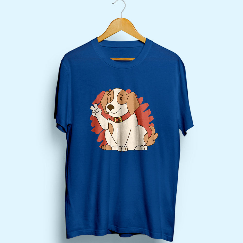 Peace Dog Half Sleeve T-Shirt