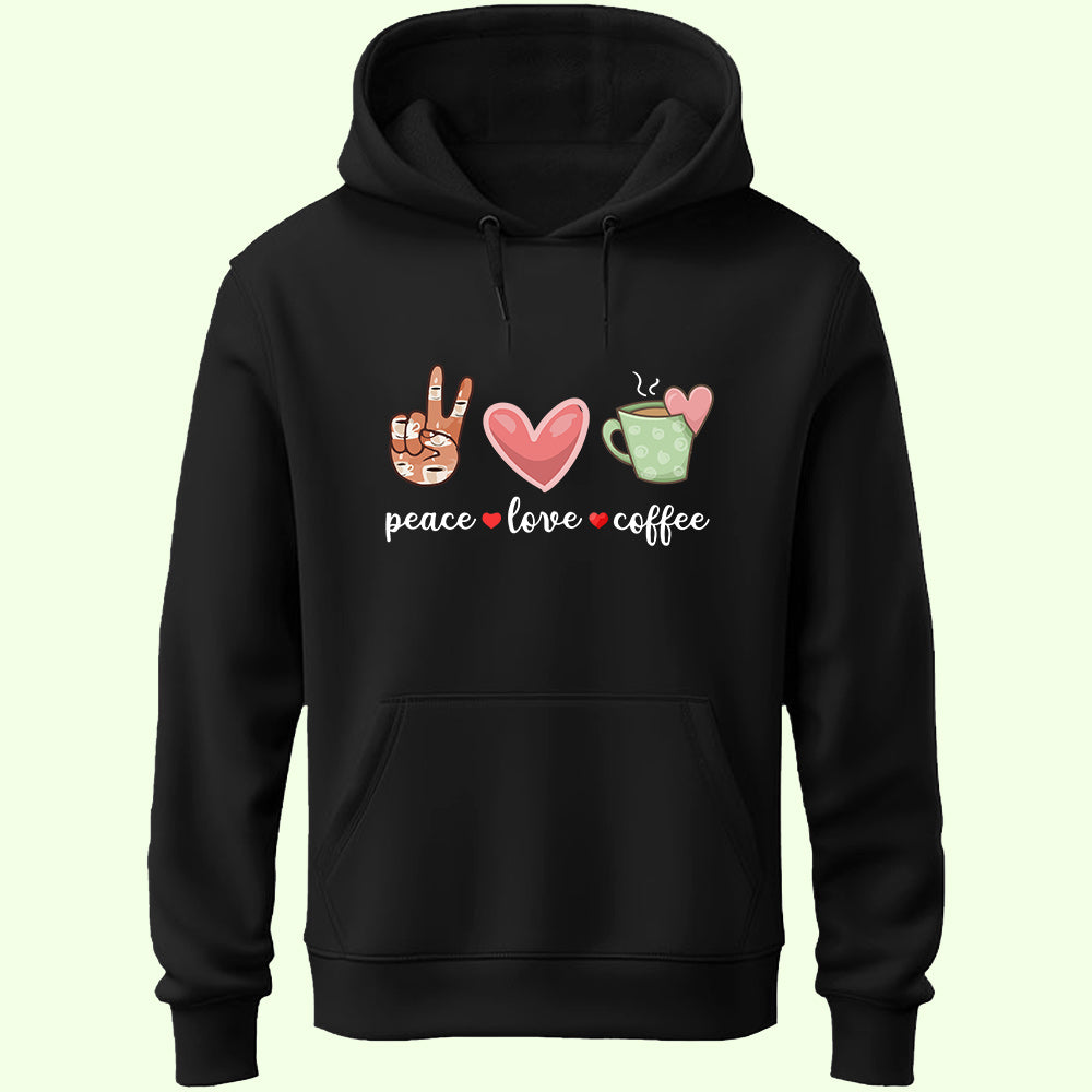 Peace Love Coffee Unisex Hoodie - Soul & Peace