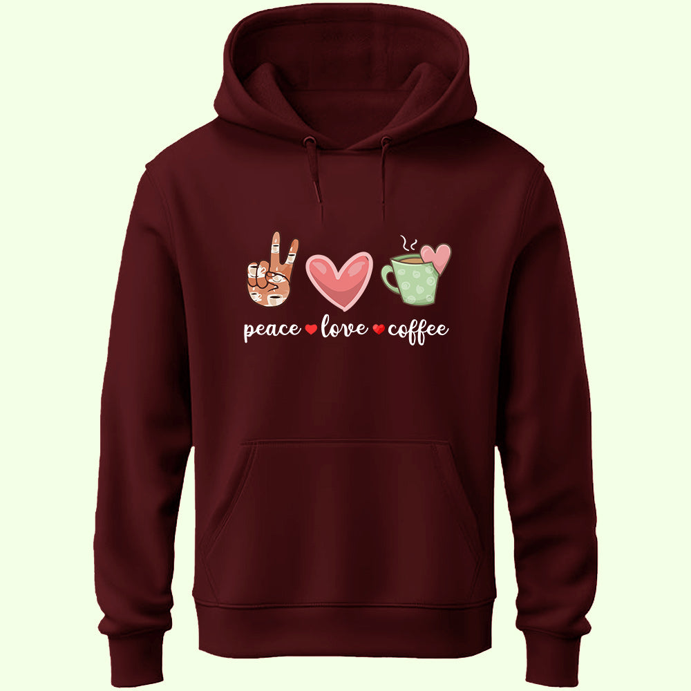 Peace Love Coffee Unisex Hoodie - Soul & Peace