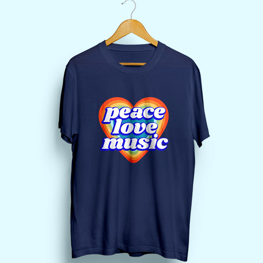 Peace Love Music Half Sleeve T-Shirt