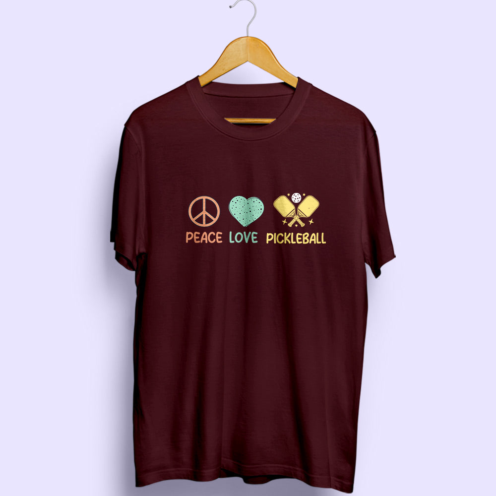 Peace Love Pickleball Half Sleeve T-Shirt