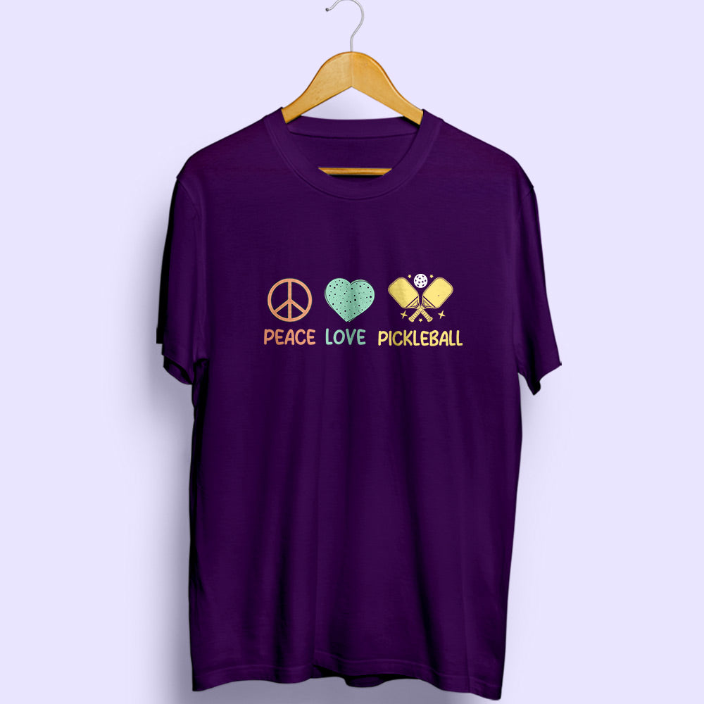 Peace Love Pickleball Half Sleeve T-Shirt