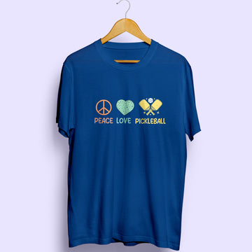 Peace Love Pickleball Half Sleeve T-Shirt