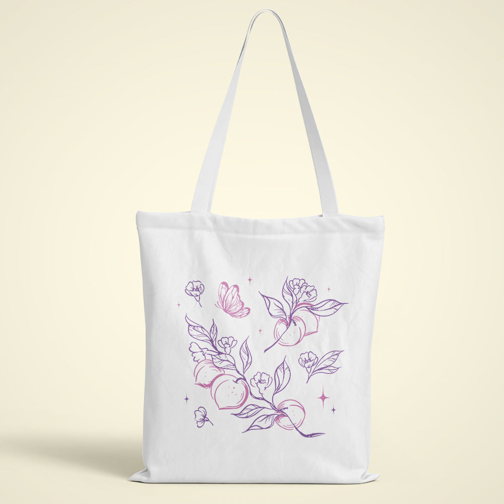 Peaches & Flowers Tote Bag