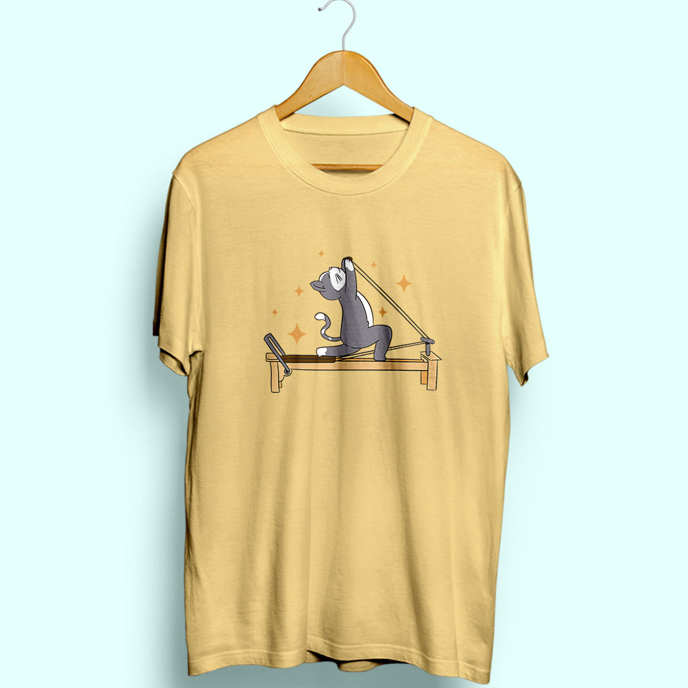 Pilates Cat Half Sleeve T-Shirt