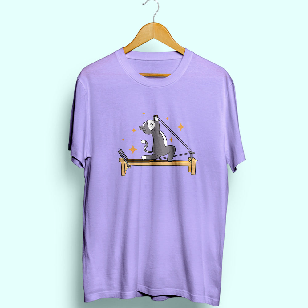 Pilates Cat Half Sleeve T-Shirt
