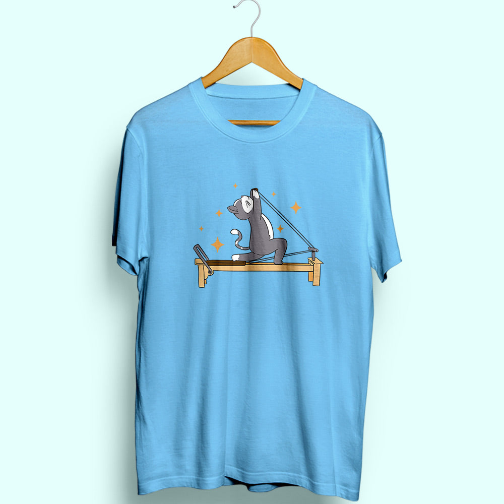 Pilates Cat Half Sleeve T-Shirt