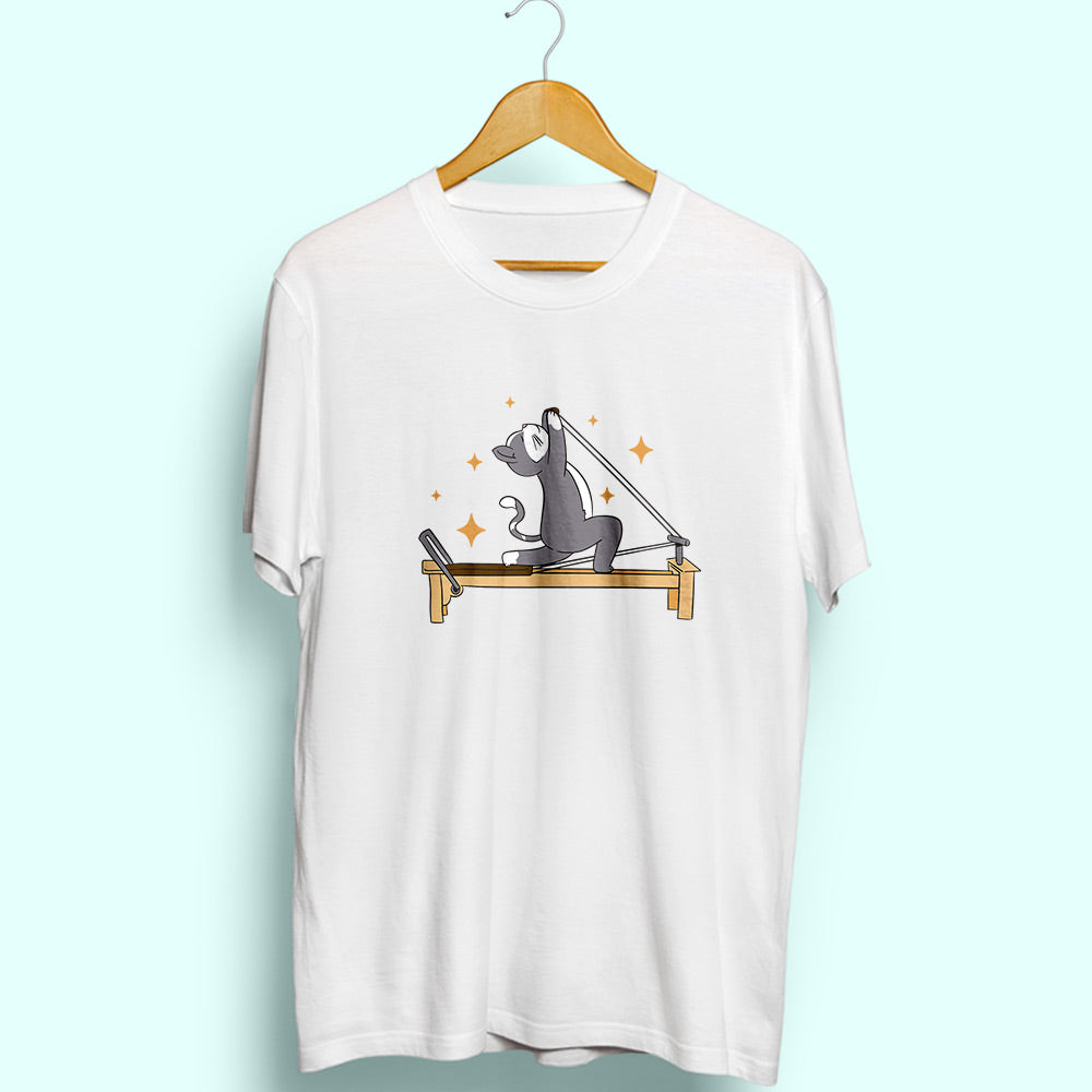 Pilates Cat Half Sleeve T-Shirt
