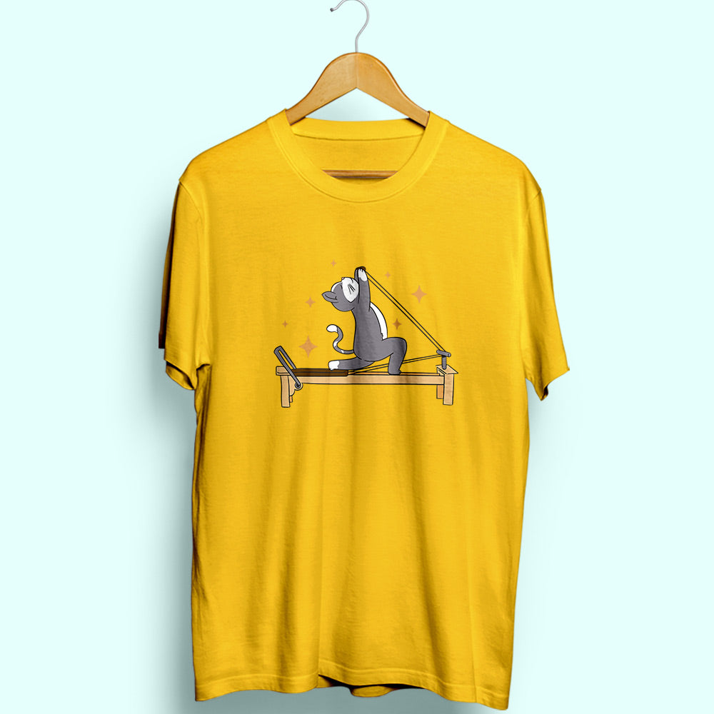 Pilates Cat Half Sleeve T-Shirt