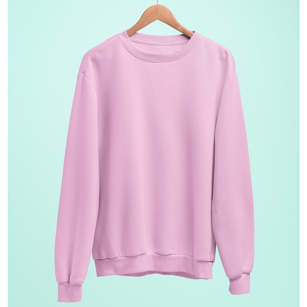 Light Baby Pink Plain Sweatshirt - Soul & Peace