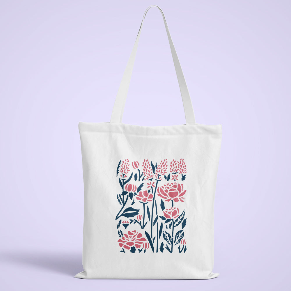 Pink Flowers Tote Bag