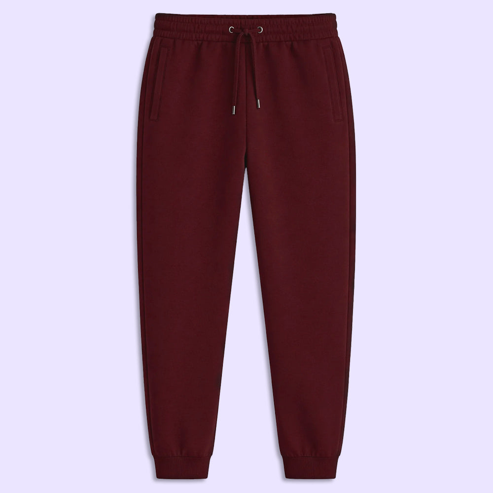 Maroon Unisex Joggers - Regular Fit