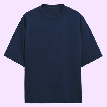 Plain Navy Blue Oversized T-Shirt