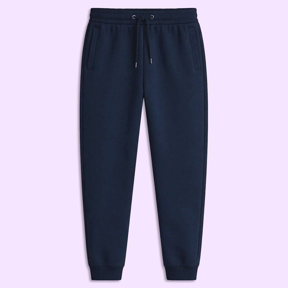 Navy Blue Unisex Joggers - Regular Fit