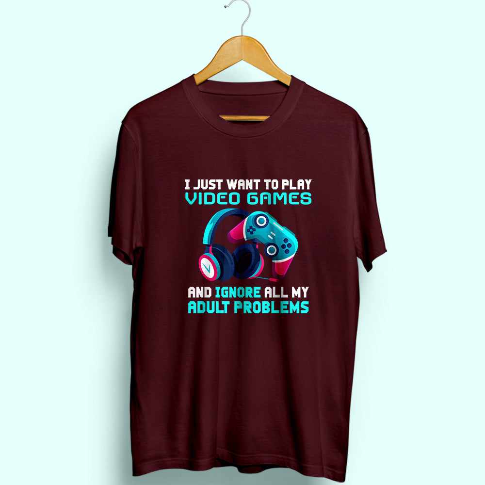 Play Video Games Half Sleeve T-Shirt
