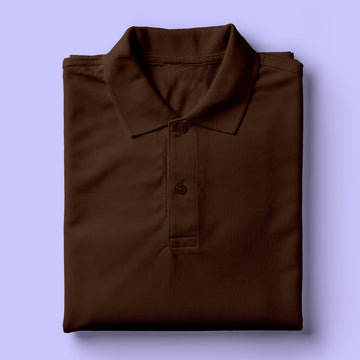 Polo T-Shirt: Coffee Brown Half Sleeve
