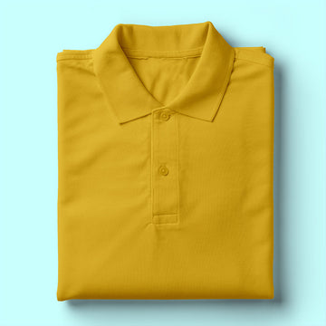 Polo T-Shirt: Mustard Yellow Half Sleeve