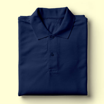 Polo T-Shirt: Navy Blue Half Sleeve
