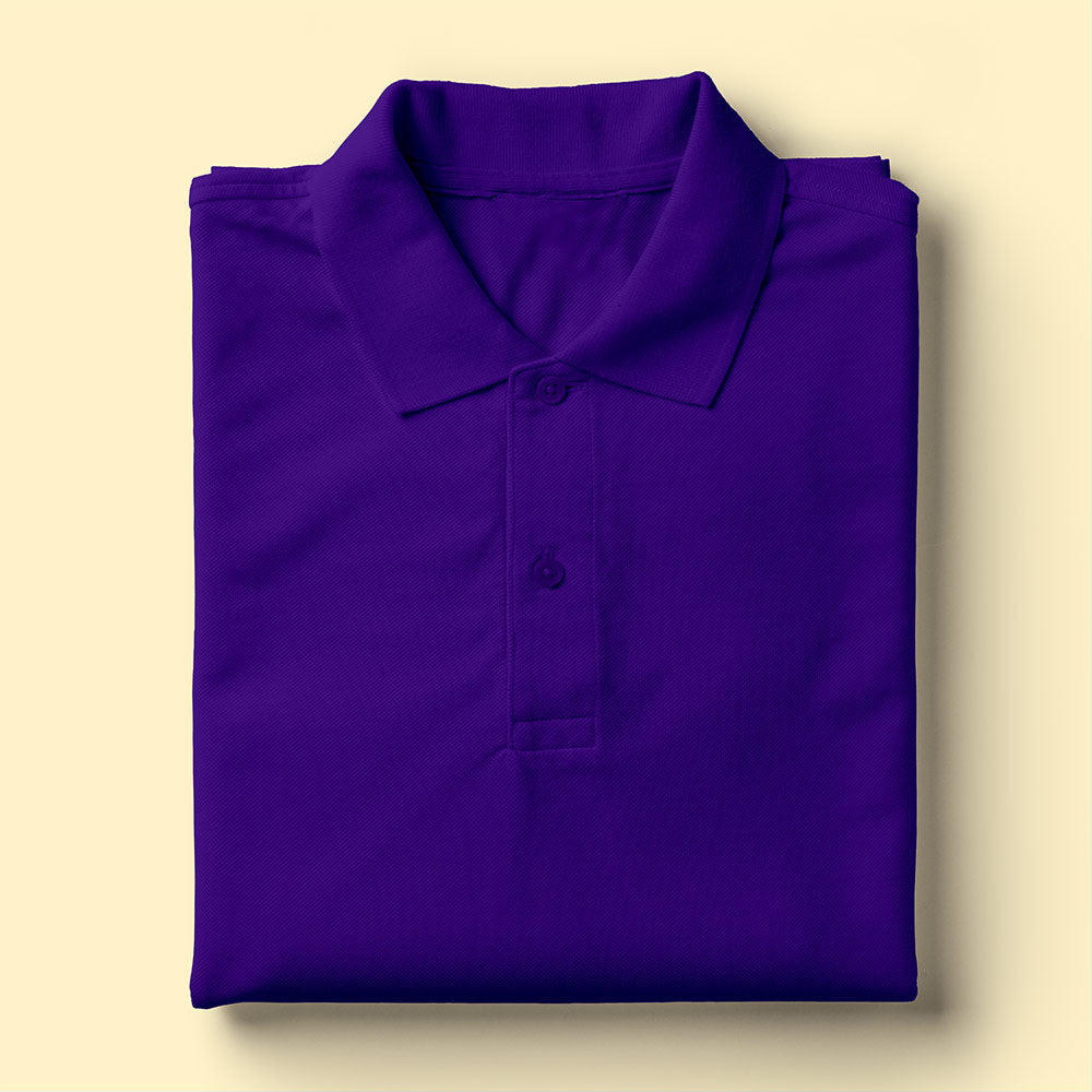 Polo T-Shirt: Purple Half Sleeve - Soul & Peace