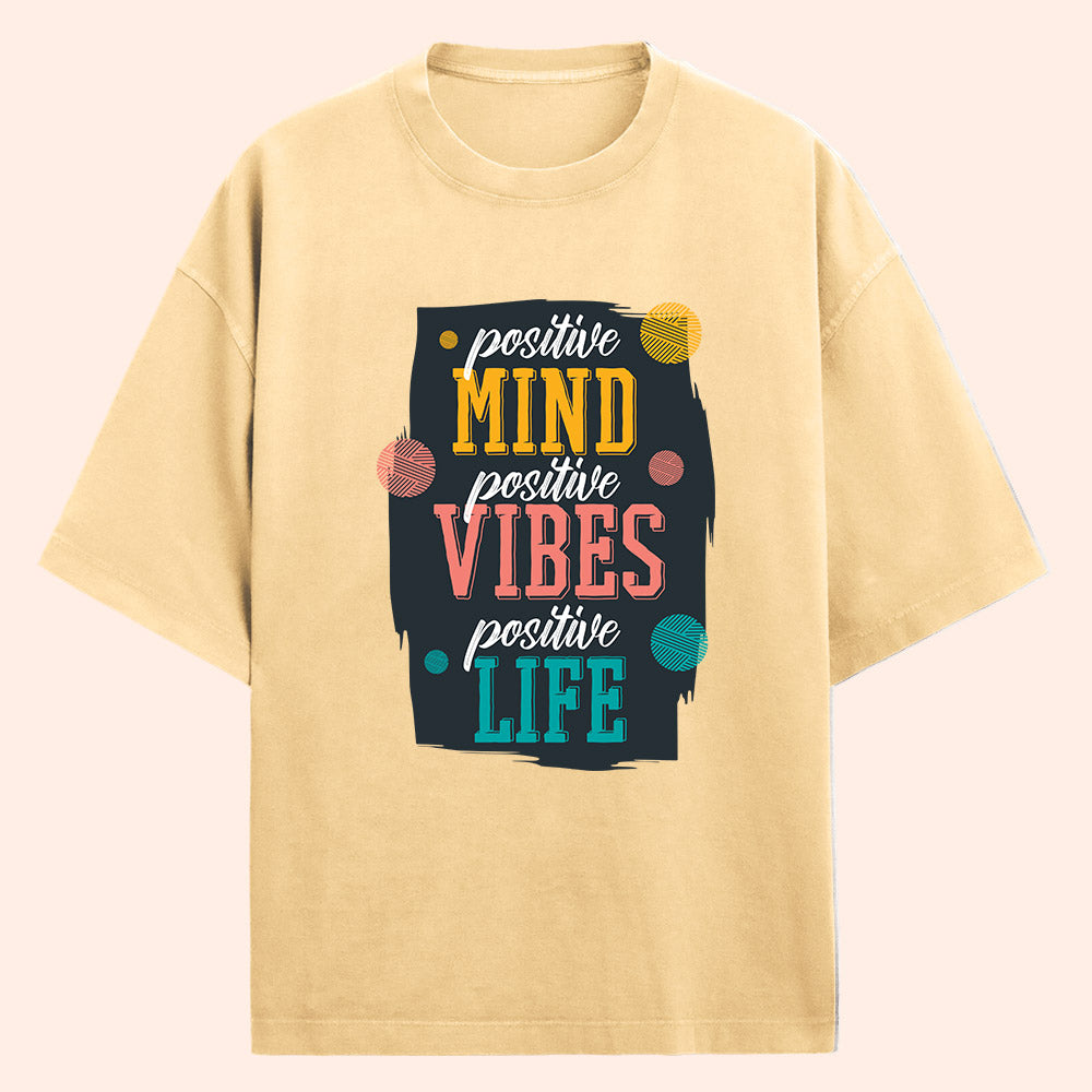 Positive Mind (Front Print) Oversized T-Shirt
