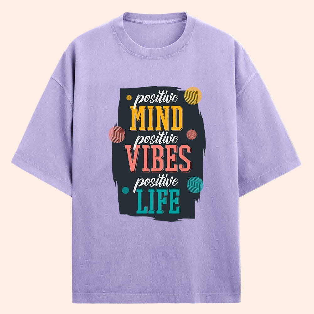 Positive Mind (Front Print) Oversized T-Shirt