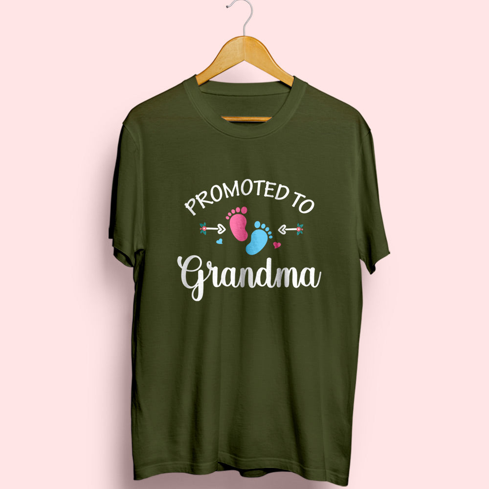 Promoted To Grandma Half Sleeve T-Shirt