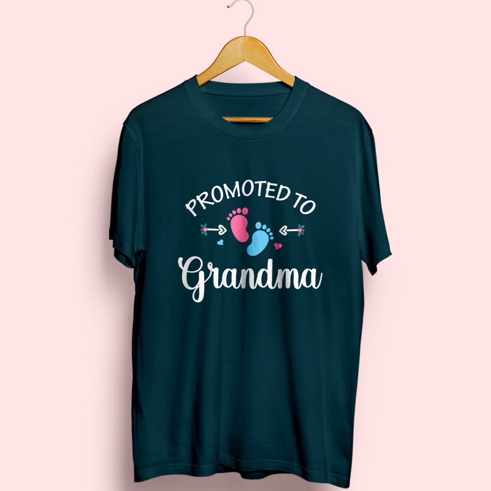 Promoted To Grandma Half Sleeve T-Shirt
