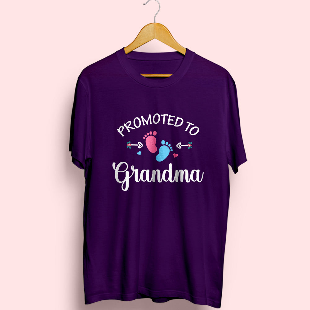 Promoted To Grandma Half Sleeve T-Shirt