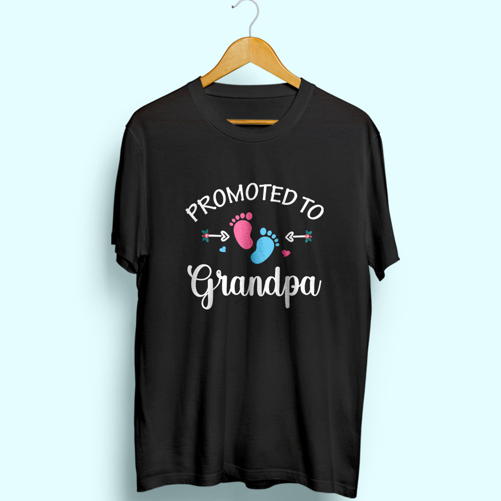 Promoted To Grandpa Half Sleeve T-Shirt