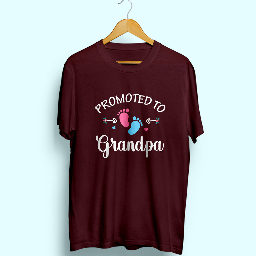 Promoted To Grandpa Half Sleeve T-Shirt