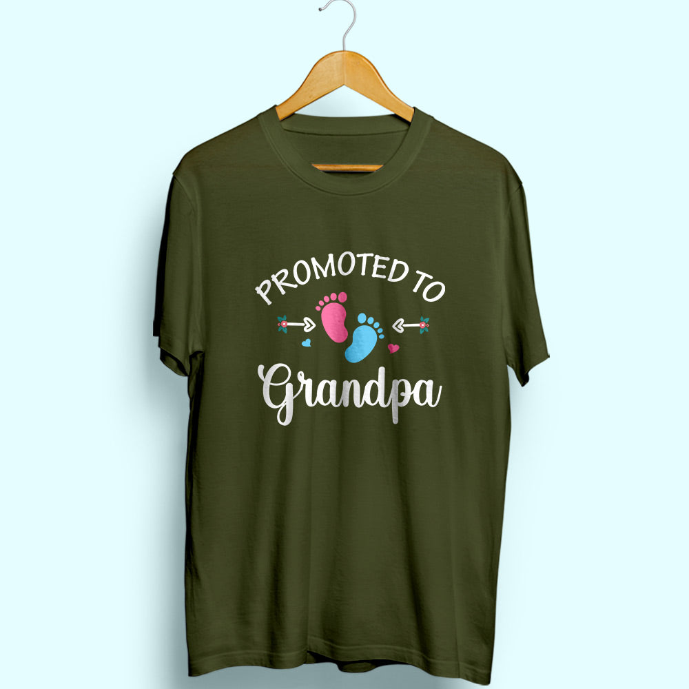 Promoted To Grandpa Half Sleeve T-Shirt