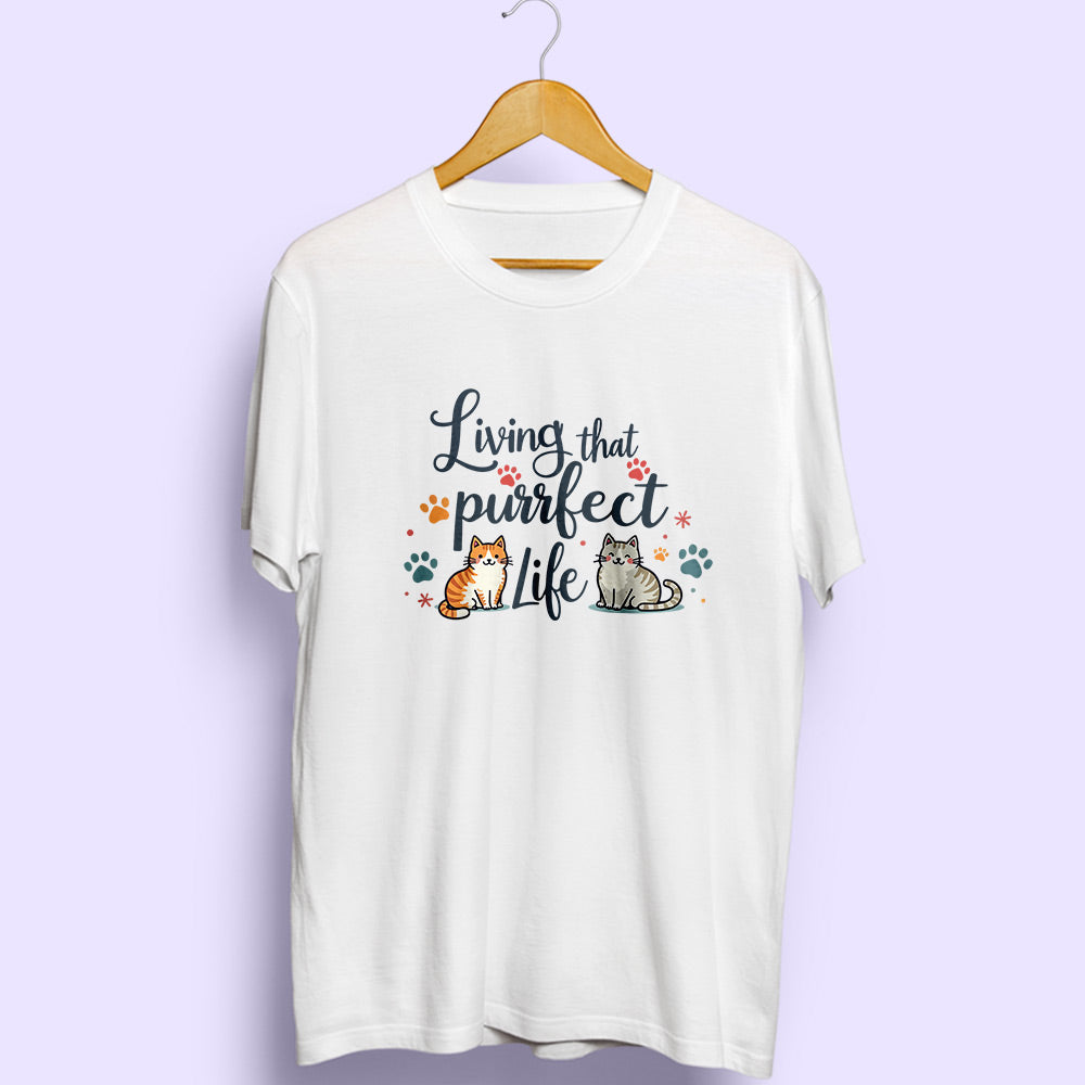 Purrfect Life Half Sleeve T-Shirt