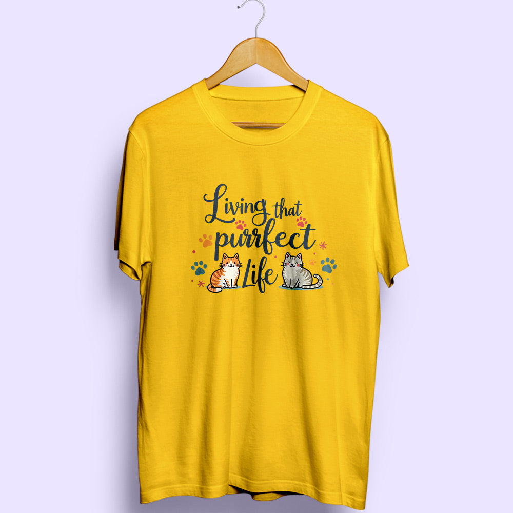 Purrfect Life Half Sleeve T-Shirt